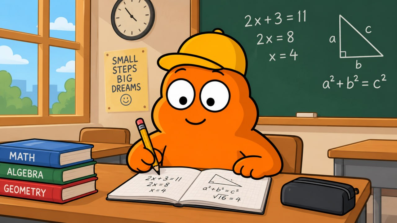 Burnie studying